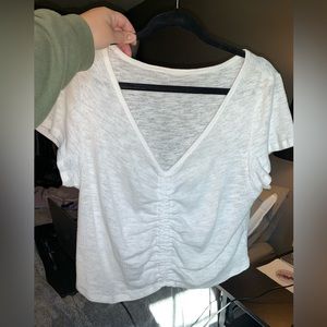 American Eagle Cinch-Front Baby Tee